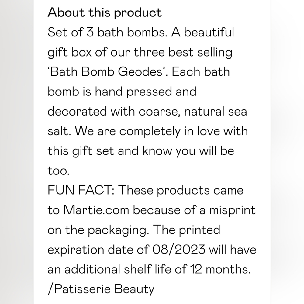 🌸 Bath Bomb Geode Geological Gift Box with 3 from Patisserie London NIB - Picture 3 of 16